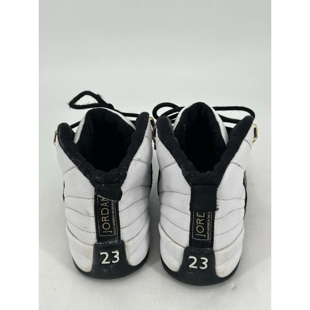 Air Jordan 12 Retro‎ 'Royalty Taxi' White/Metallic Gold Black 153265-170 Sz 5Y